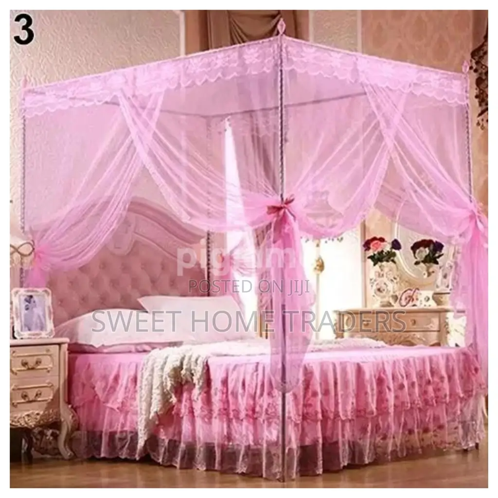 4 Stand Mosquito Net With Metallic Stand, 4 Stand