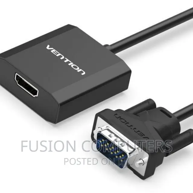 VGA to HDMI Converter With Female Micro USB and Audio Port.