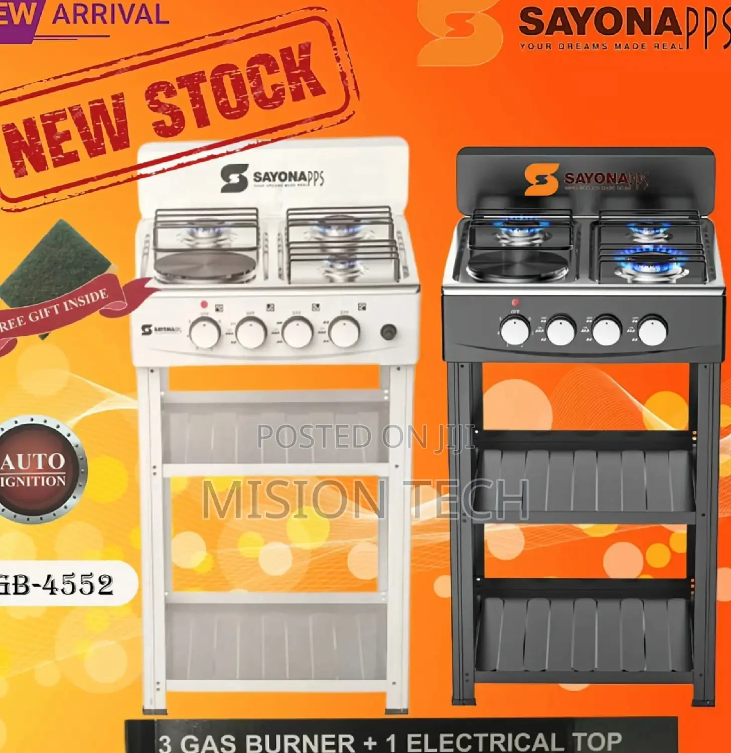 Sayona 3 Gas Burner Standing E
