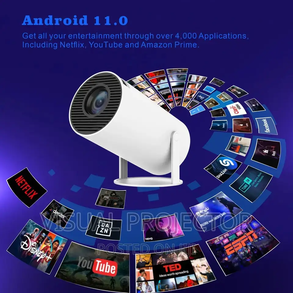 Hy300 Pro Android Projector With Wifi and Bluetooth