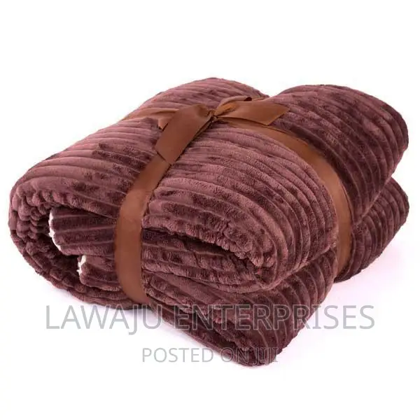 Brown Heavy Sherpa Flannel Blanket
