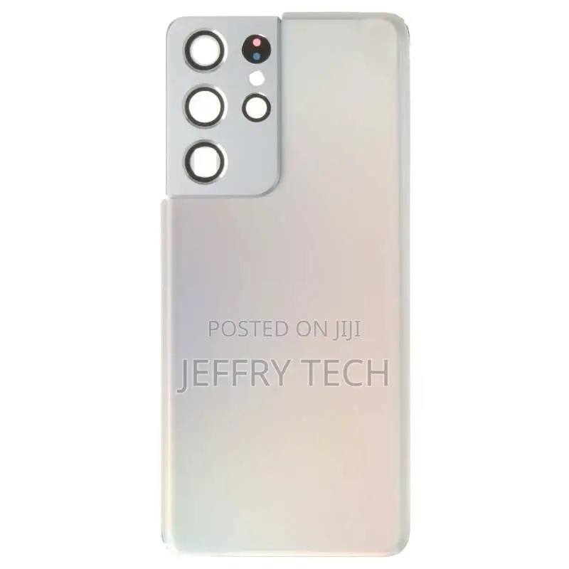 Back Glass With Camera Lens for Samsung Galaxy S21 Ultra Sil
