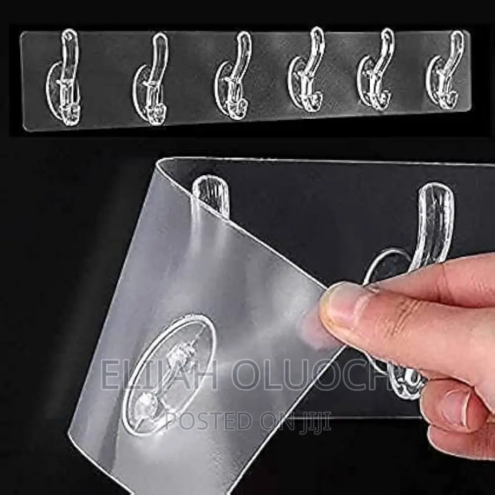 6 Hook Adhesive Strip Hanger