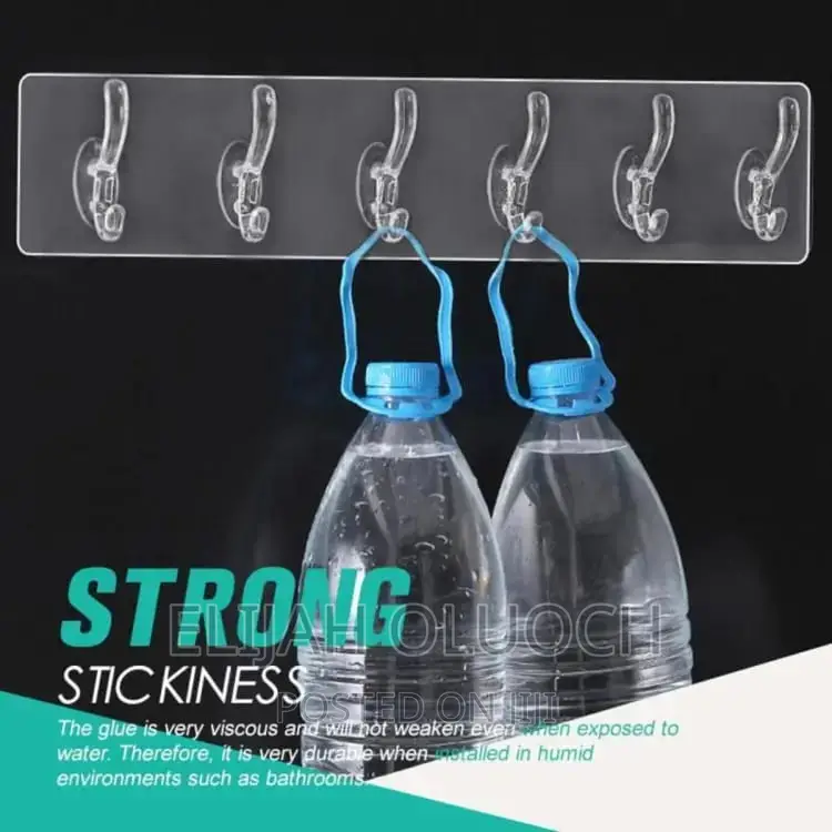 6 Hook Adhesive Strip Hanger