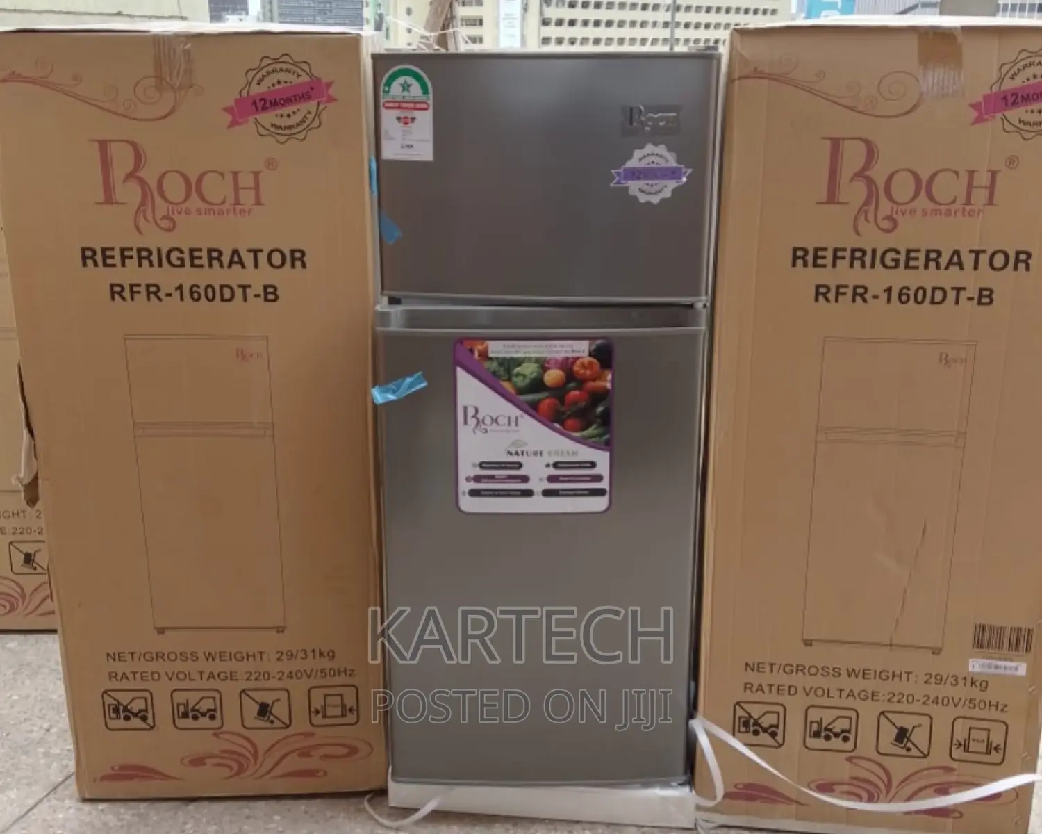 Roch 128litres RFR-160DT-B Double Door Refrigerator