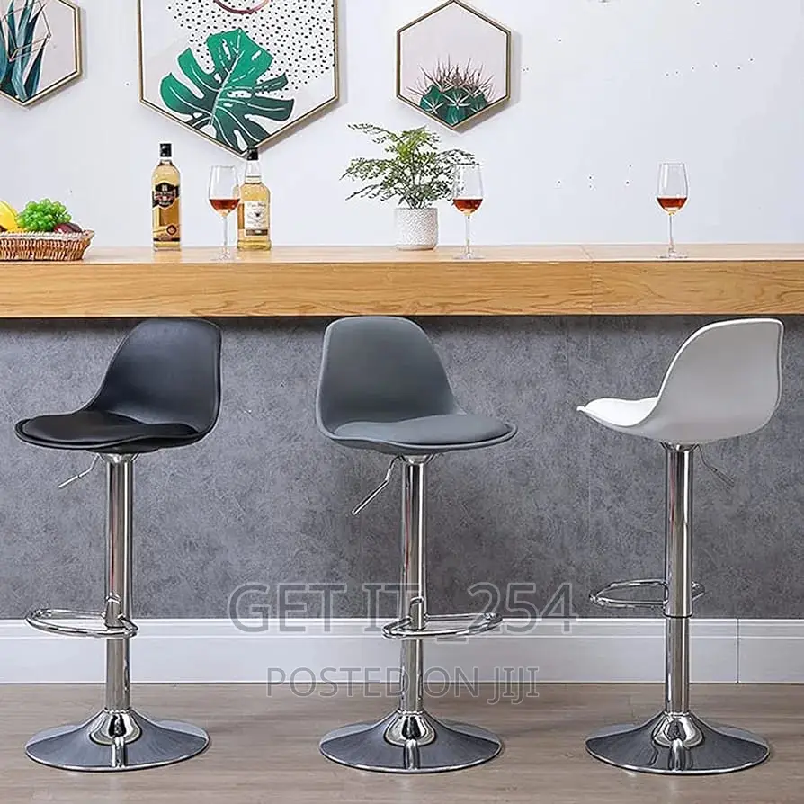 Swivel Barstool With Leather Padding