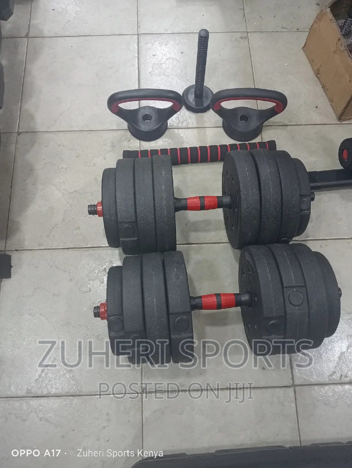 30kg Adjustable Kettlebell Set - Dumbbell, Barbell, Push Up