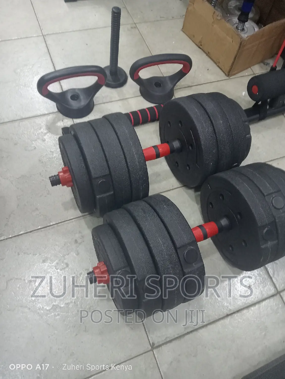 40kg Adjustable Kettlebell Dumbbell Barbell Set Home Workout