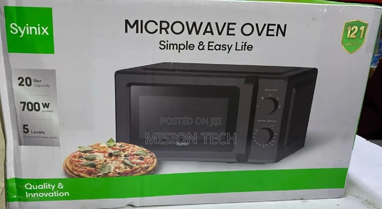 Syinix 5 Levels Microwave Oven Manual