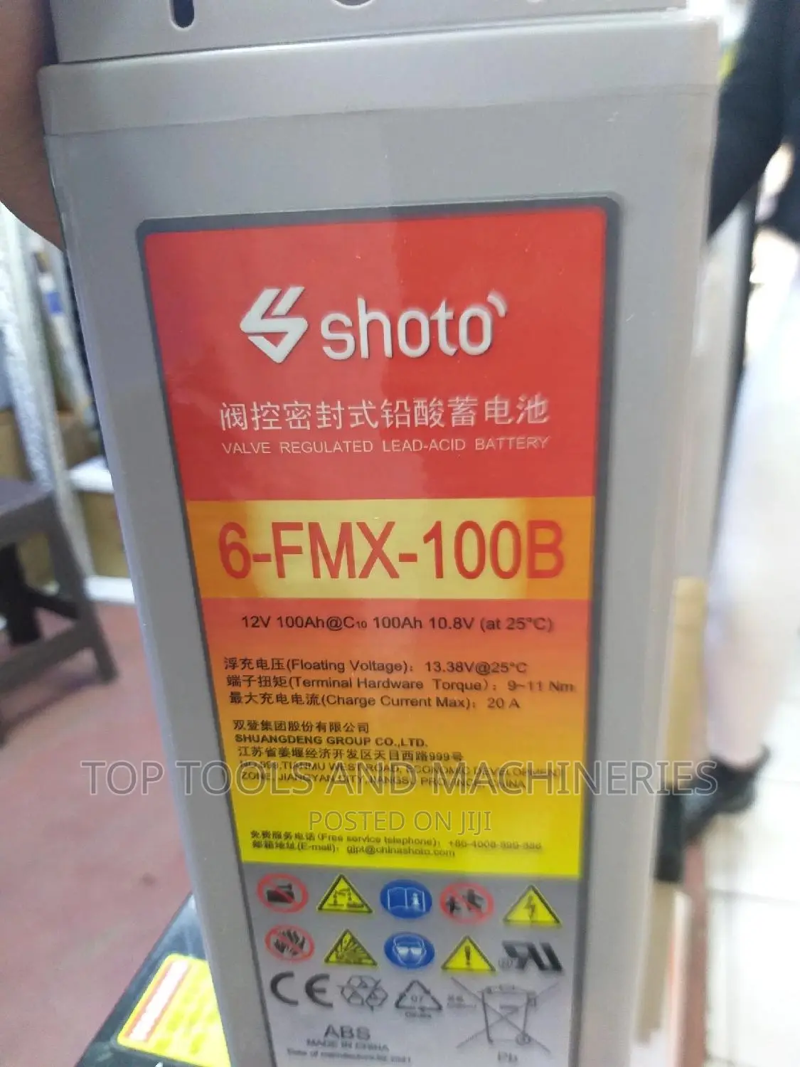 Best Price Shoto 6-FMX-100b 12V 100ah Slim Solar Battery