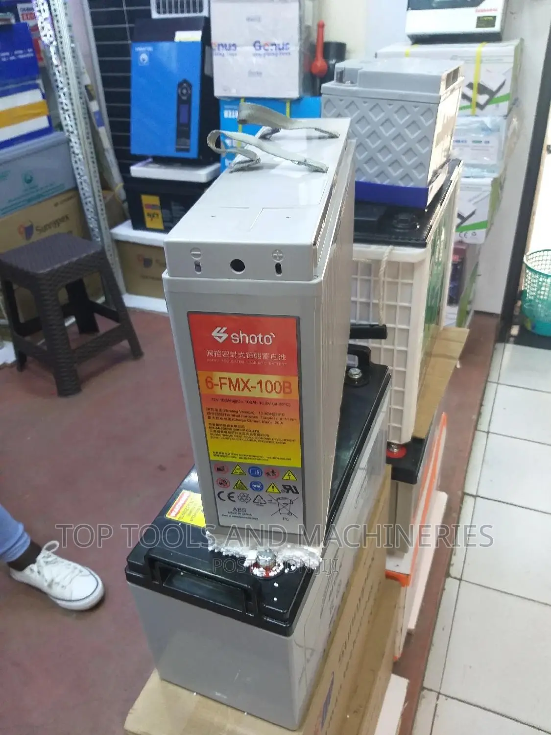 Best Price Shoto 6-FMX-100b 12V 100ah Slim Solar Battery
