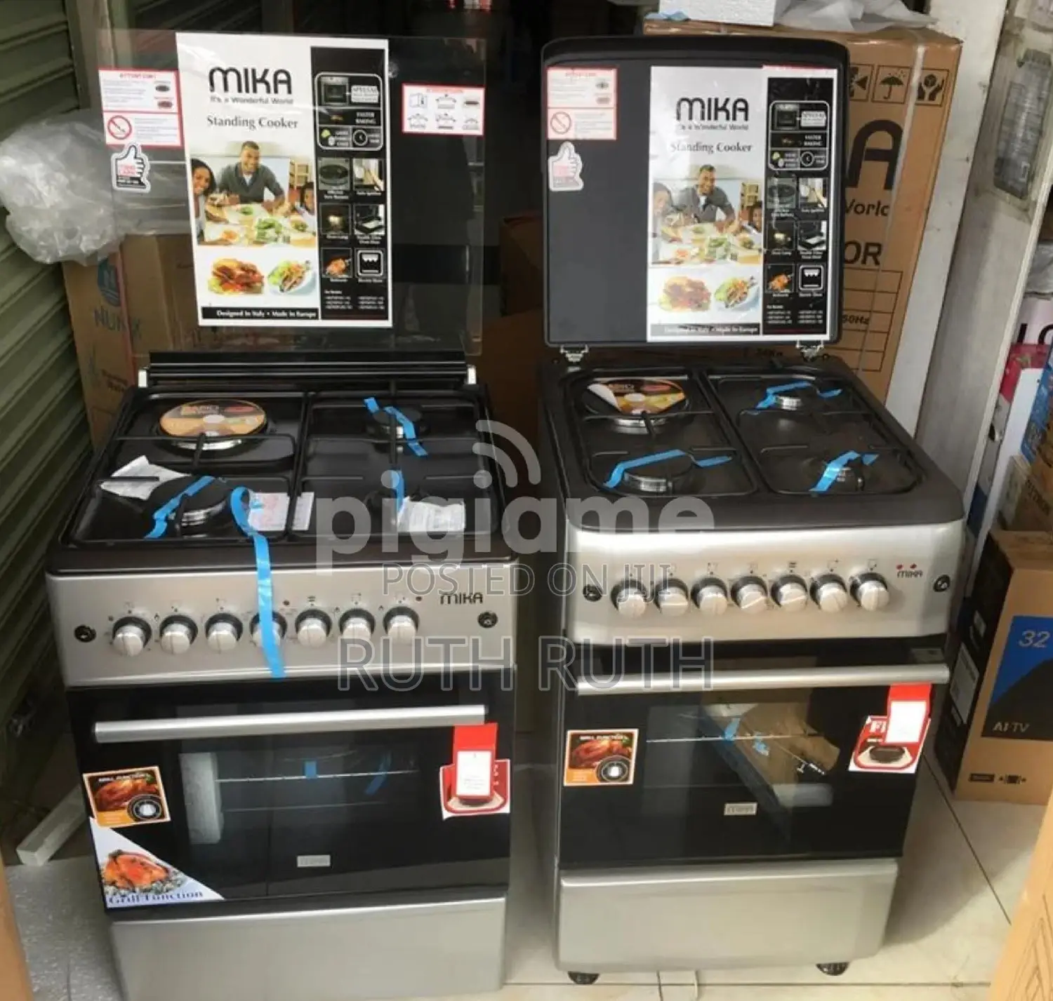 Mika Standing Cooker, 60cm X 60cm, 3 + 1, Electric Oven