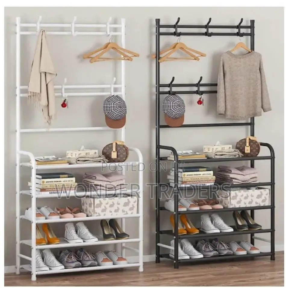 Multipurpose Shoe Rack With Hanger .