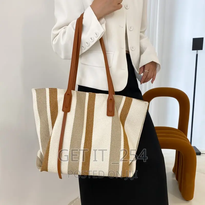 Elena Stripped Tote Bag