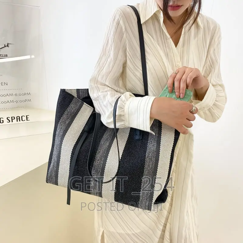 Elena Stripped Tote Bag