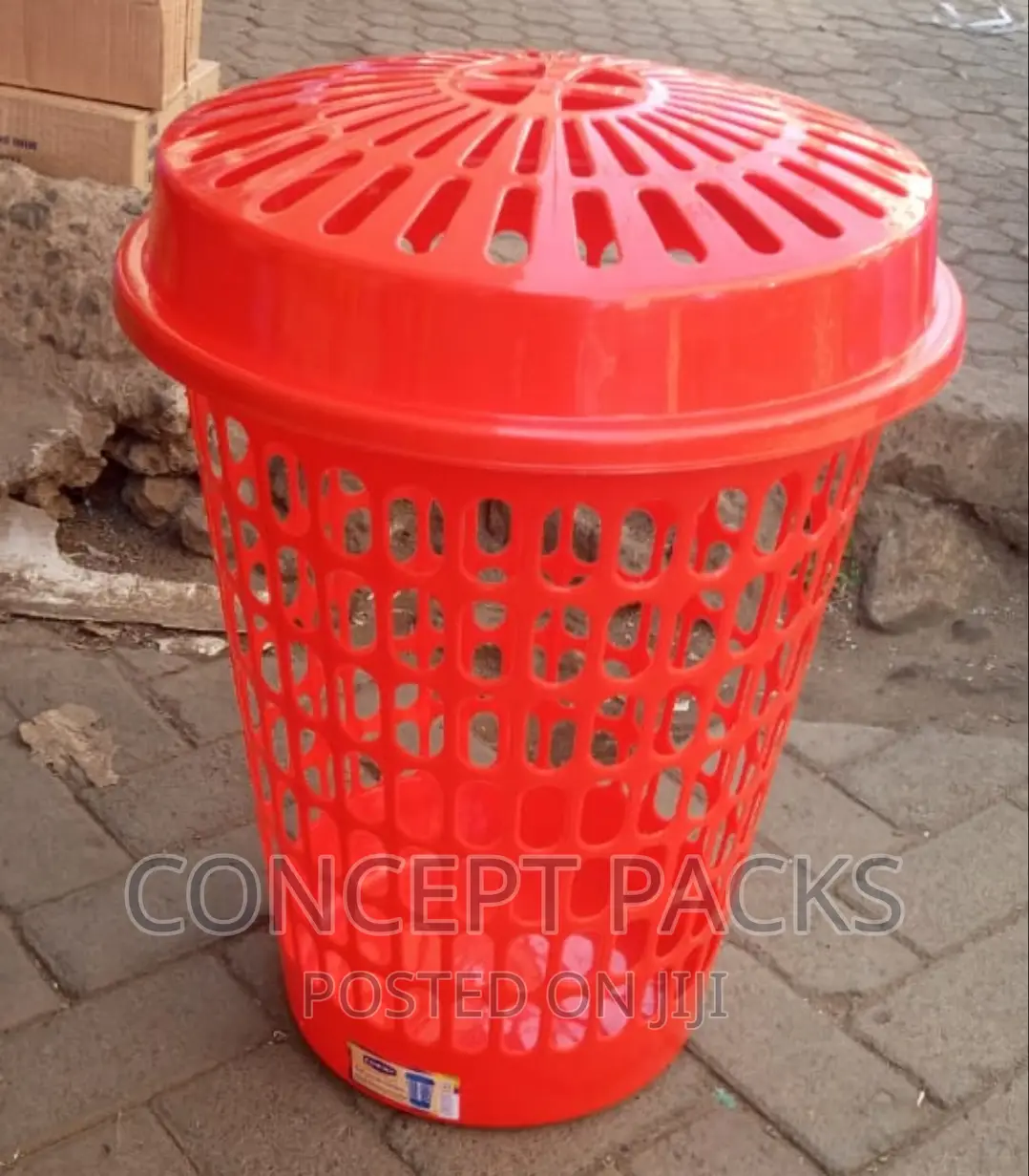 Red Tall Laundry Basket.
