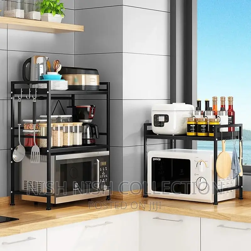 2 Tier Adjustable Microwave Stand