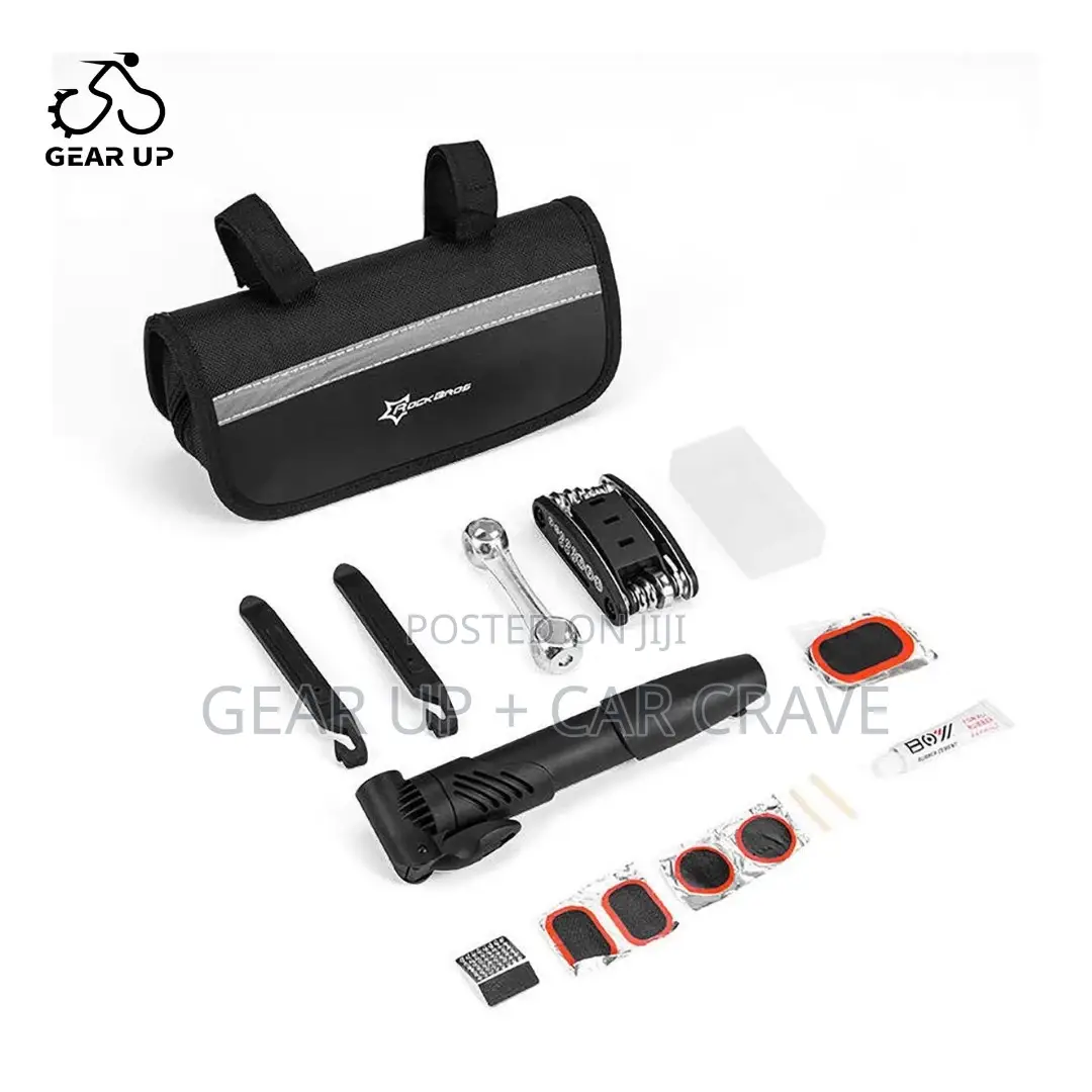 Full Cycling Home Toolkit Bag Allen Key, Pump, Puncture Kit