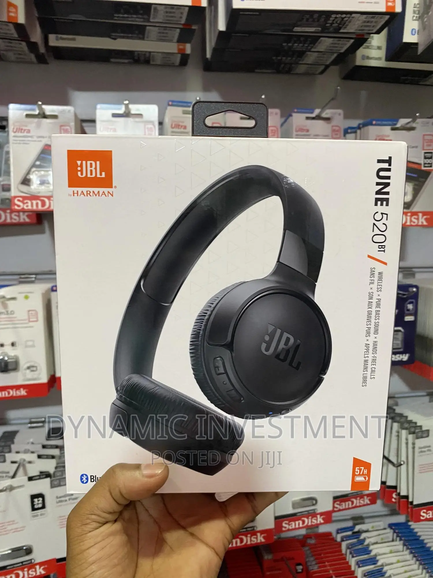 JBL Tune 520BT Wireless on-Ear Headphones,With JBL Pure Bass