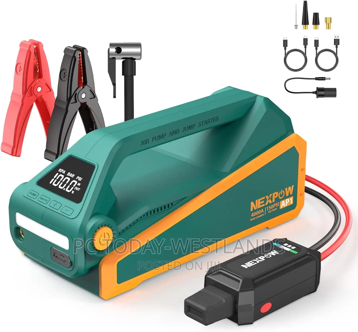 NEXPOW AP1 Jump Starter 4000A With Air Compressor 150 PSI