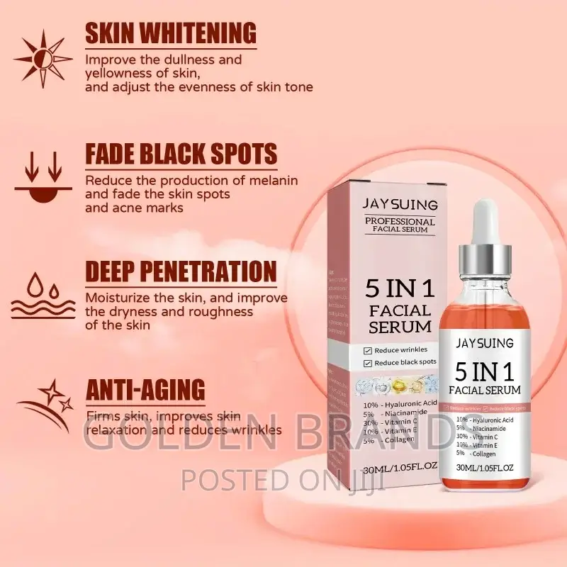 Anti Aging Face Serum 5 in 1 Wrinkle Remove Fade Fine