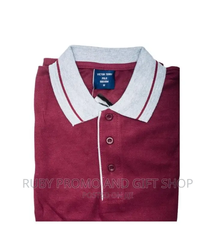 Classic Marron With Grey Striped Colar