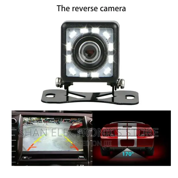 12v Car Reversing Camera 170 Wide Angle Hd CCD 12 Led Night