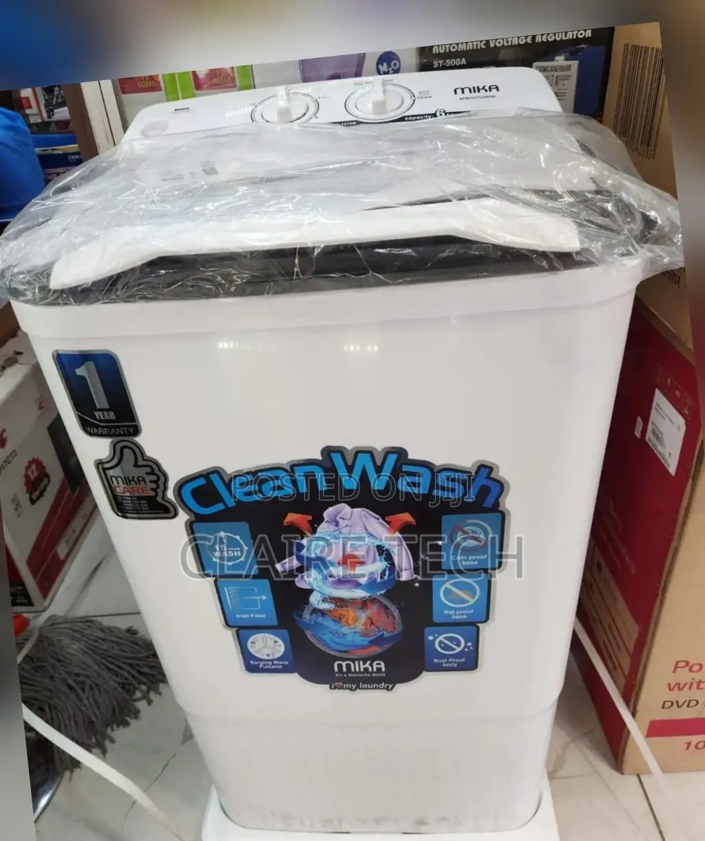 Mika 6 Kg White Top Load Single Tub Washing Machine