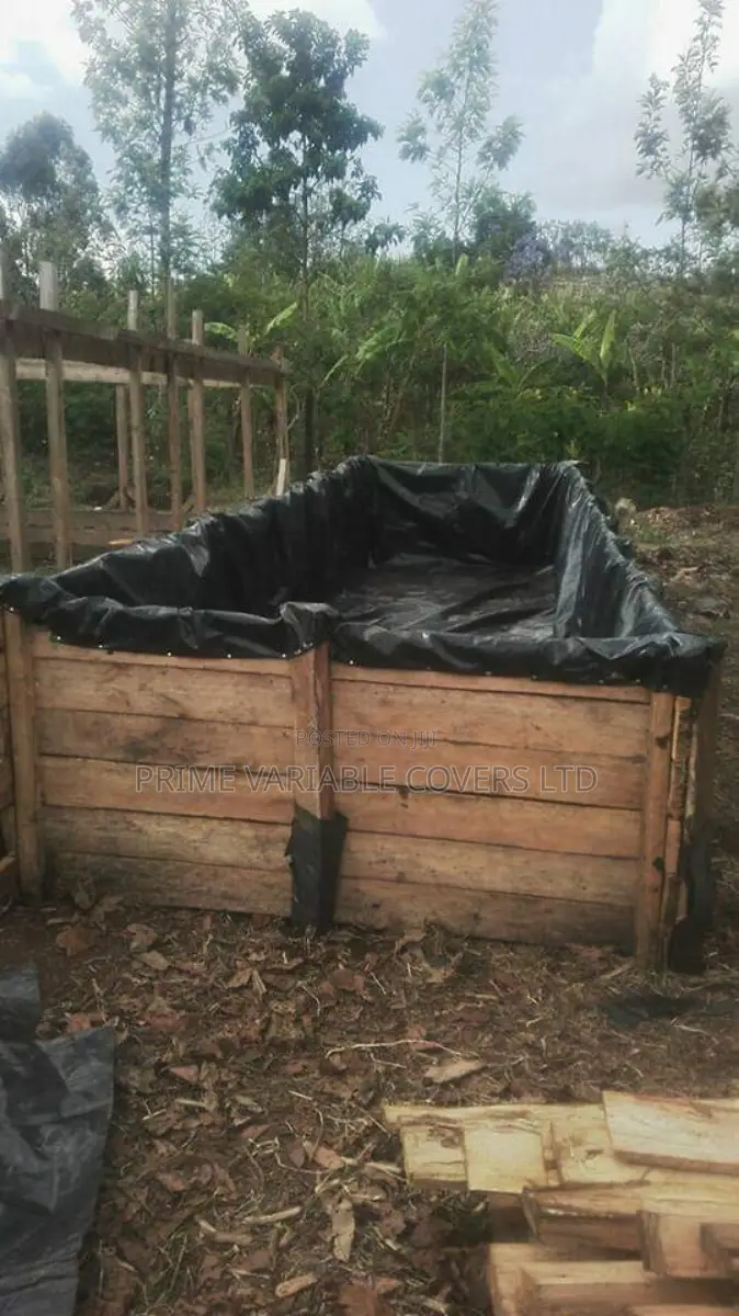 Raised Pond for Fish Farming Lined With a Dam Liner