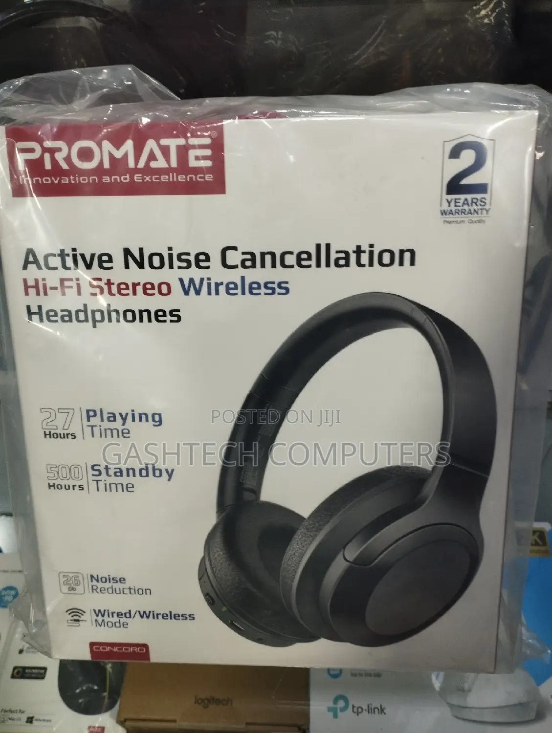 Promate Concord ANC High-Fidelity Stereo Wireless Headphones