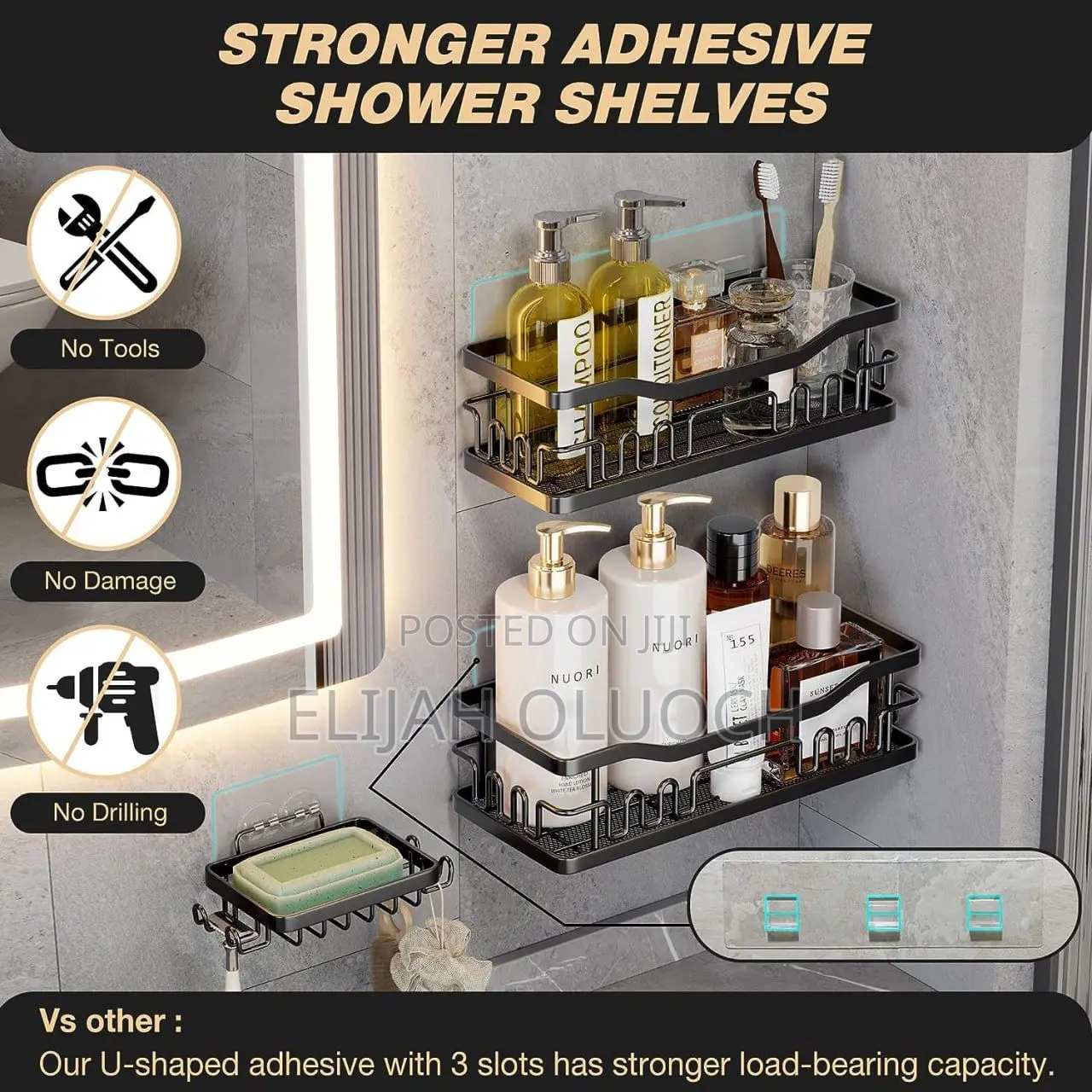 3-Pack Shower Caddy Shelf