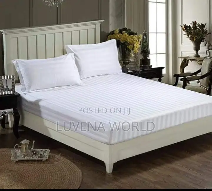 Striped White Bedsheets