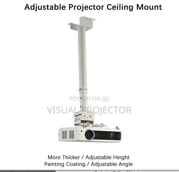 Universal Projector Ceiling Mount 1m Adjustable Aluminum