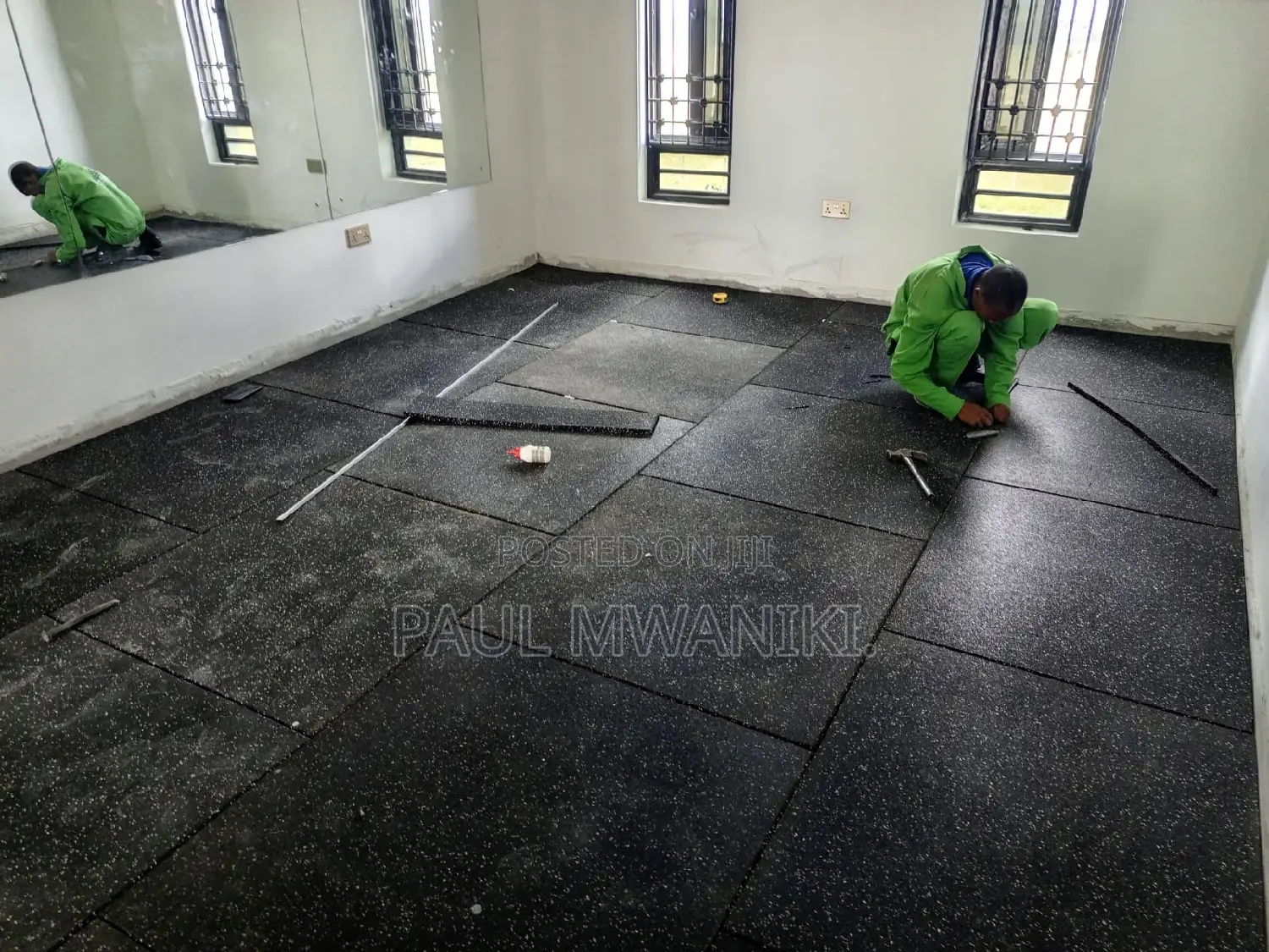 20mm Heavy-Duty Gym Rubber Flooring –Supply and Installation