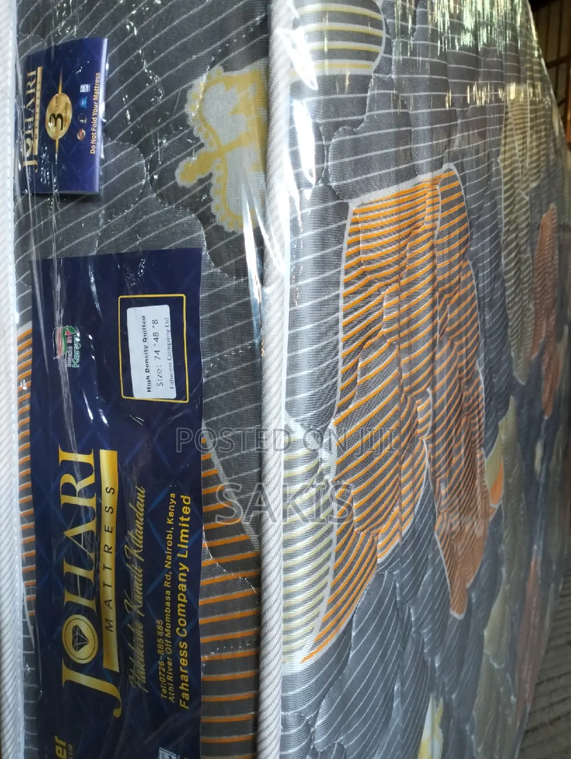3 X 6 X 8 Fibre Quilted Heavy Duty Mattresses. Free Delivery
