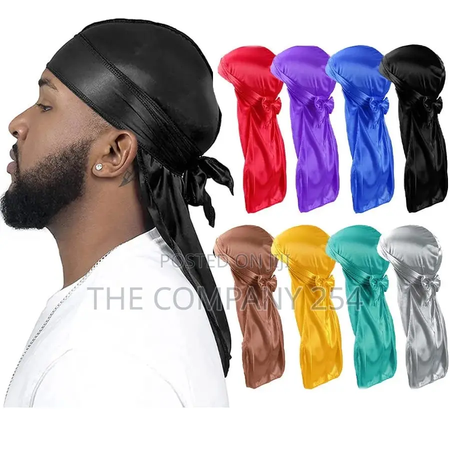 Unisex Velvet Wave Durags Bandanas Turban Hat Wigs Doo Men