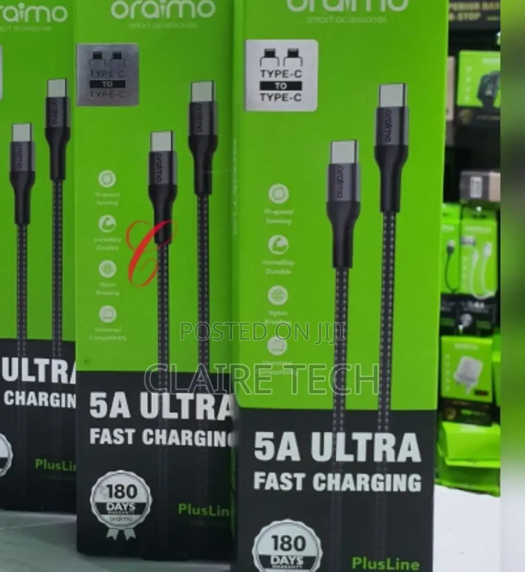 New 5A Ultra Fast Charger Oraimo 3M Type C