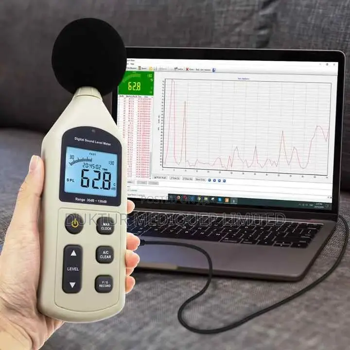 Hospital Handheld Noise Meter With Light Weight, Multiuse