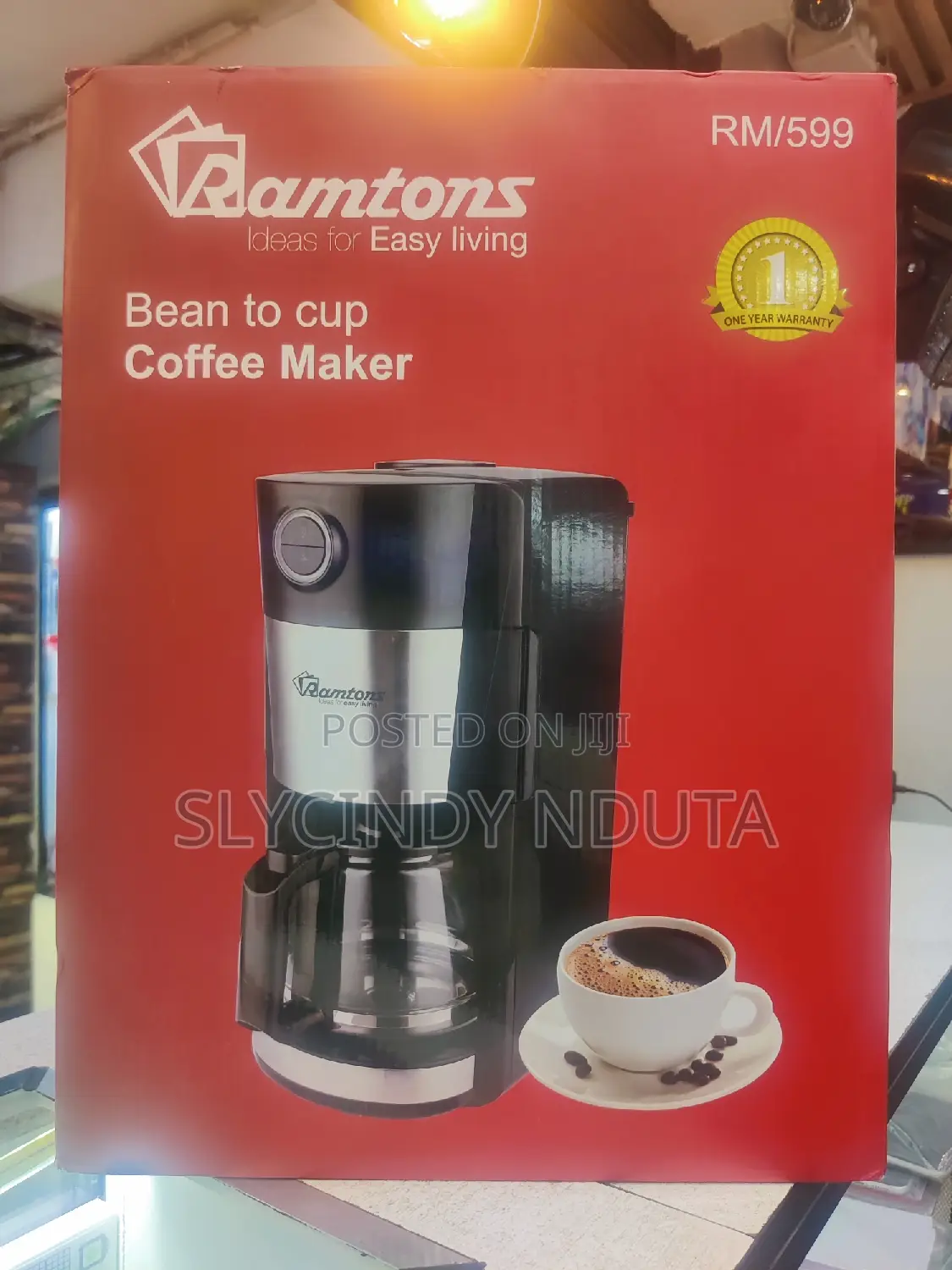 Ramtoms Bean to Cup Coffee Maker