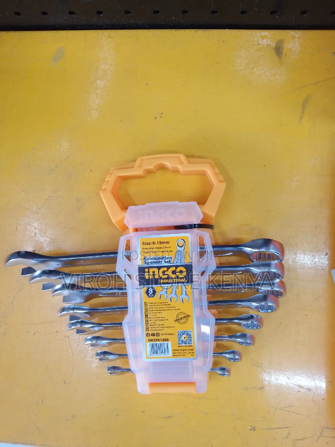 INGCO Spanners Size 6-19mm 8 Pieces Combination Spanner Set