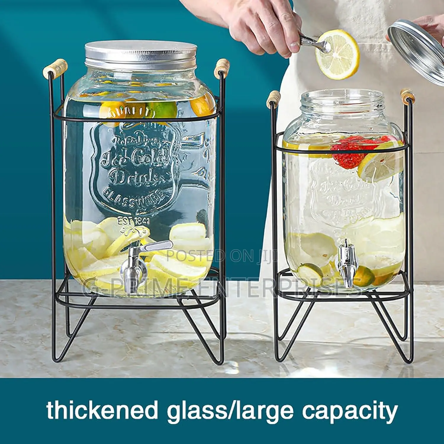 Glass Beverage Dispenser/Juice Dispenser