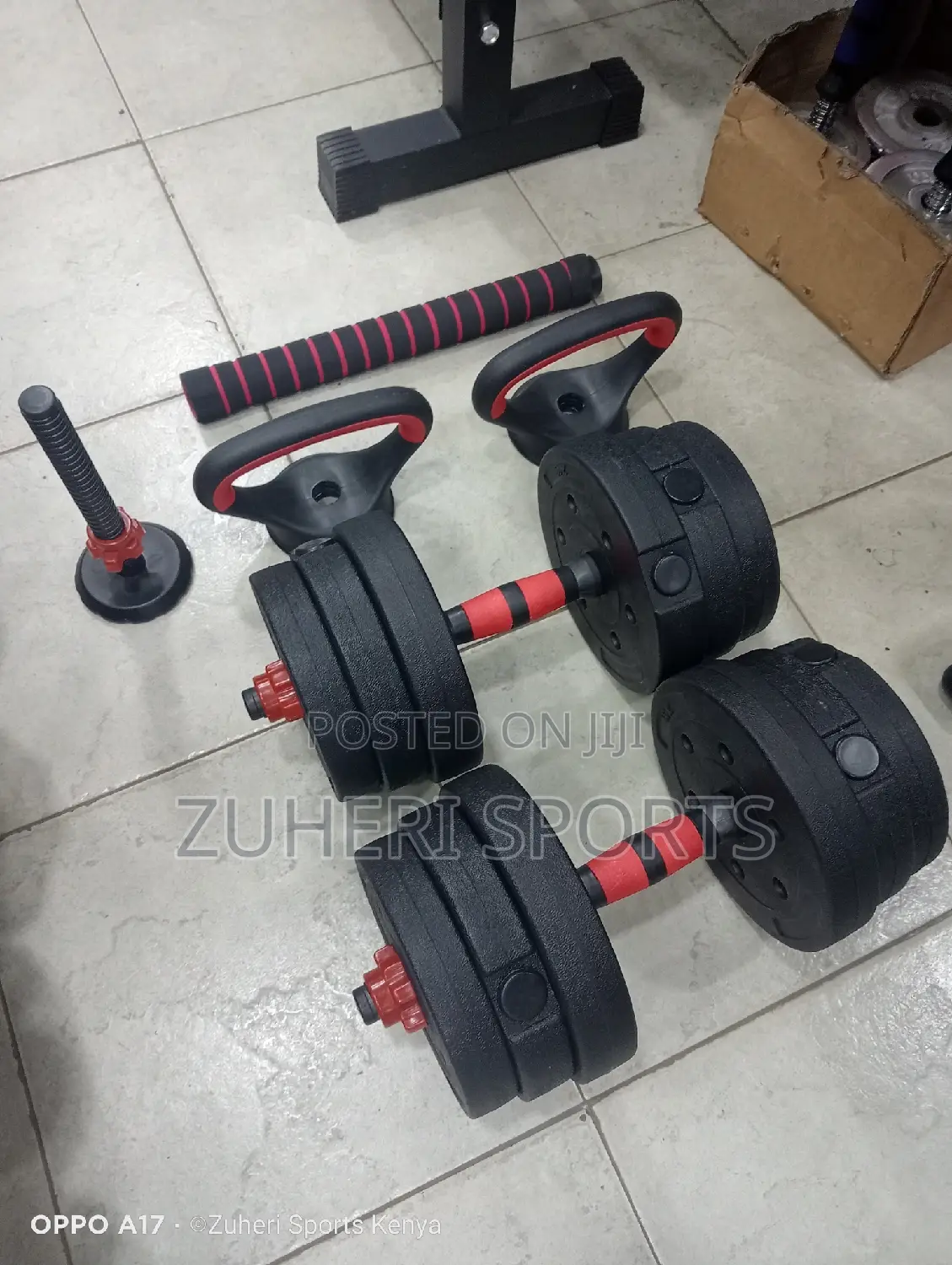 20kg Adjustable Kettlebell Set; Barbell, Dumbbell, Push Up