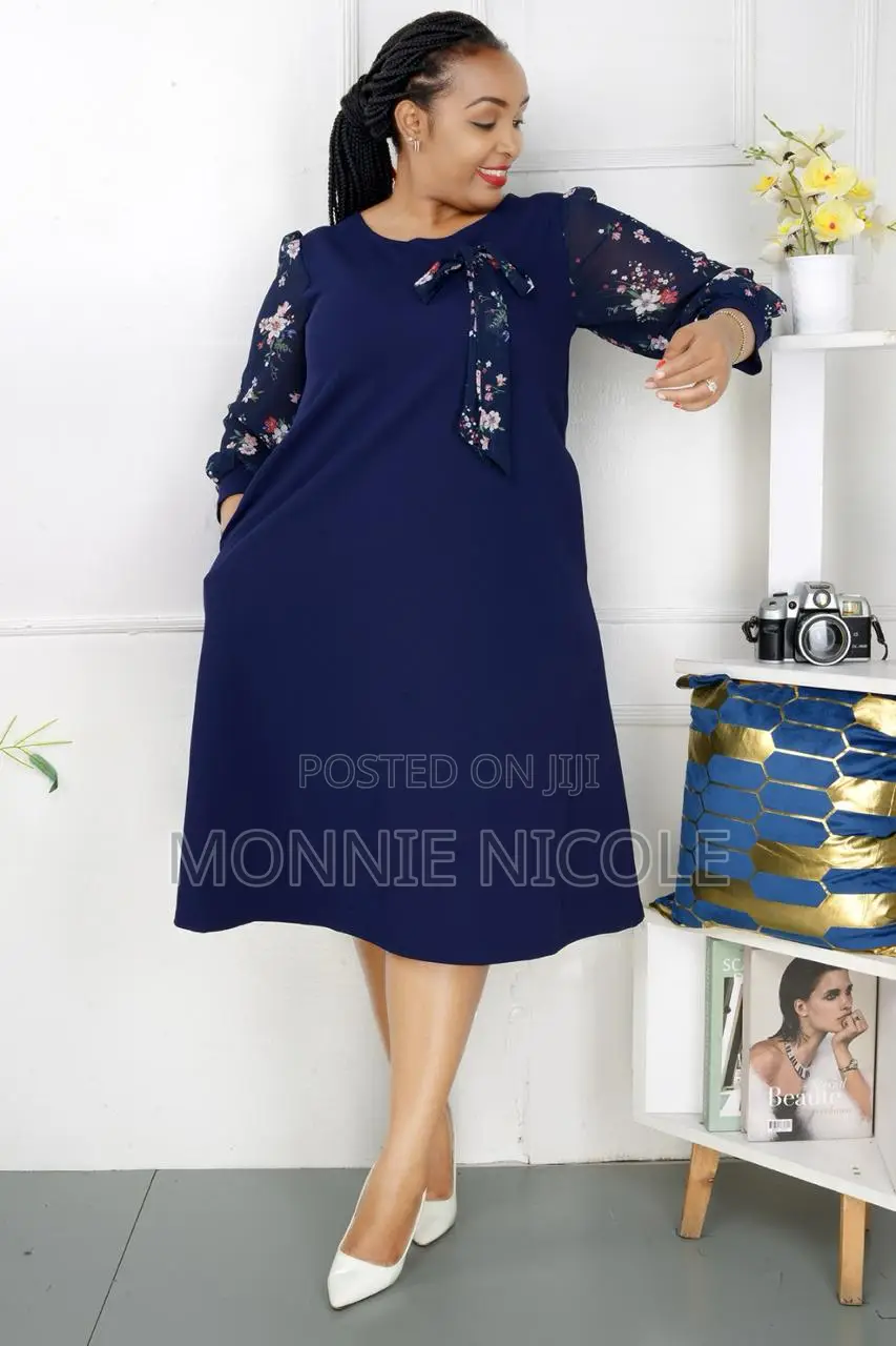 Navy Blue Shift Dress/Official Maternity Dress/Mother's