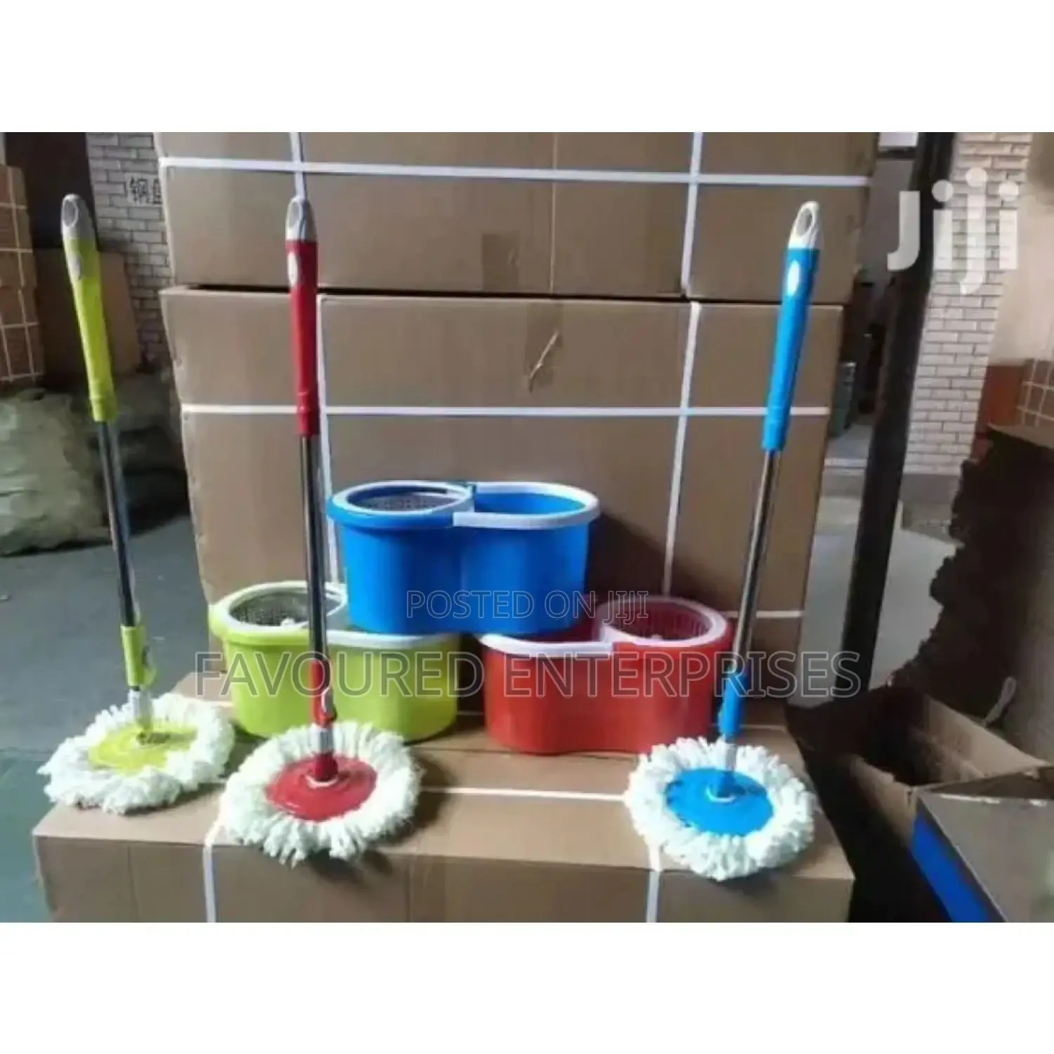 Metallic Spin Mop With Wheels