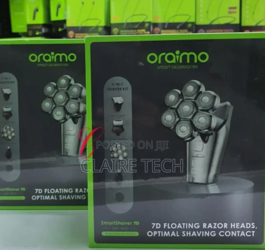 New Black Oraimo Smart Shaver 7D RS70 Rotary Electric Shaver