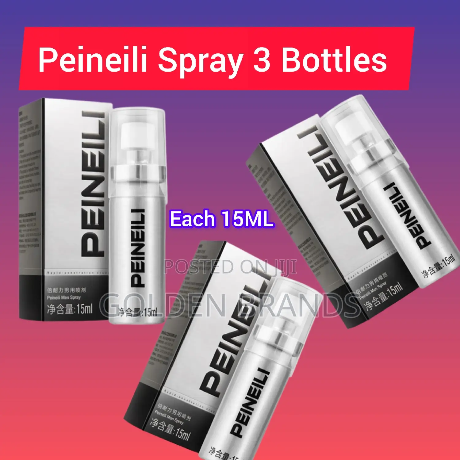 Original 3 PCS Male Delay Spray 60 Minutes Plus 15 Ml Each
