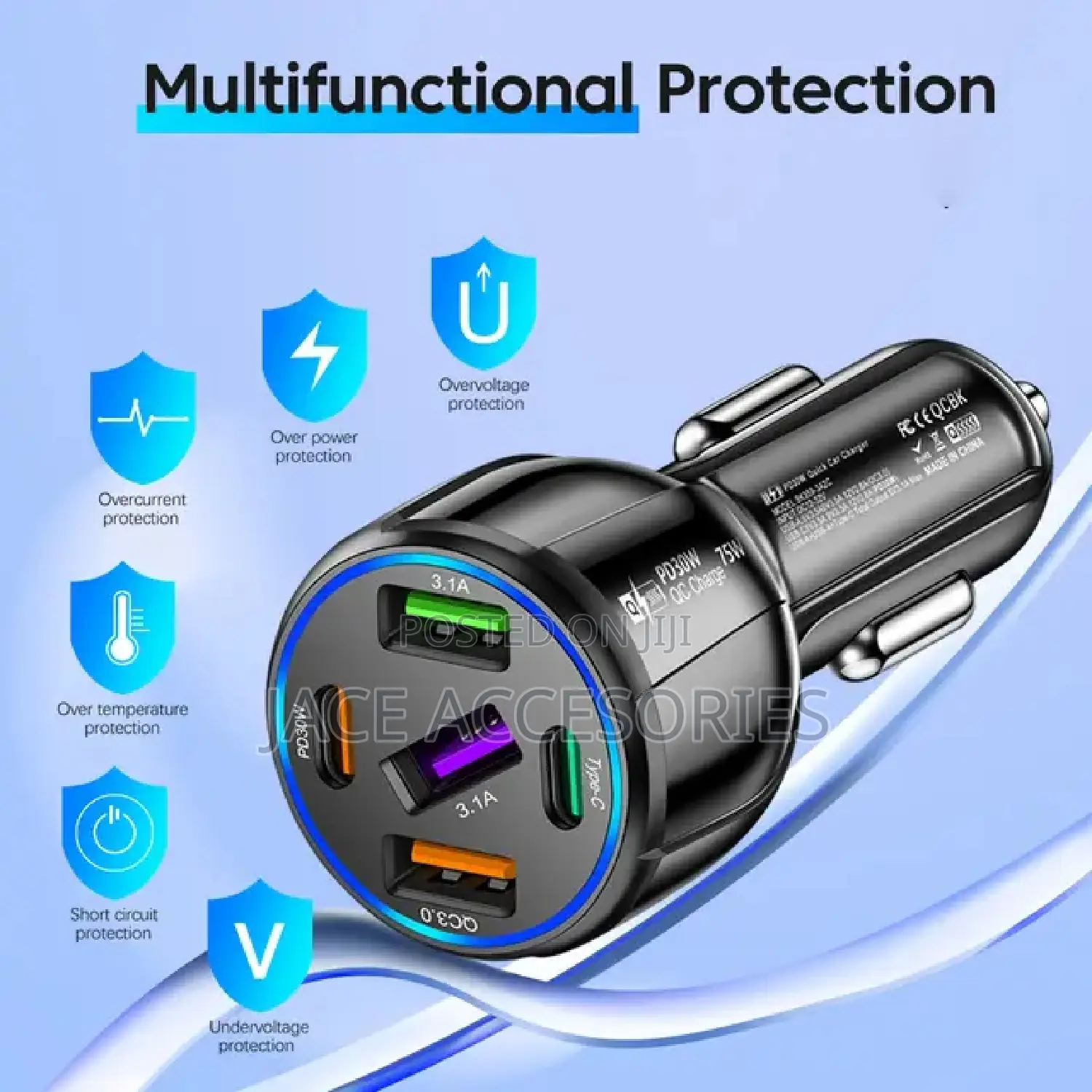 P30w Car Fast Charger Usb C to C