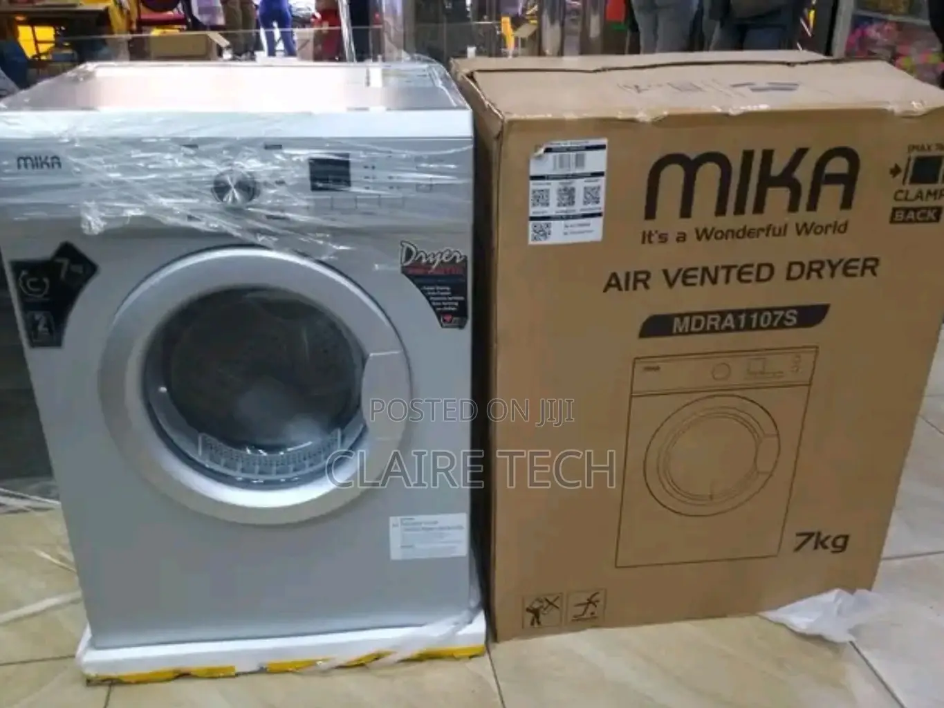 Silver Mika 7 Kg MDRA1107S Dry Front Load Washing Machine