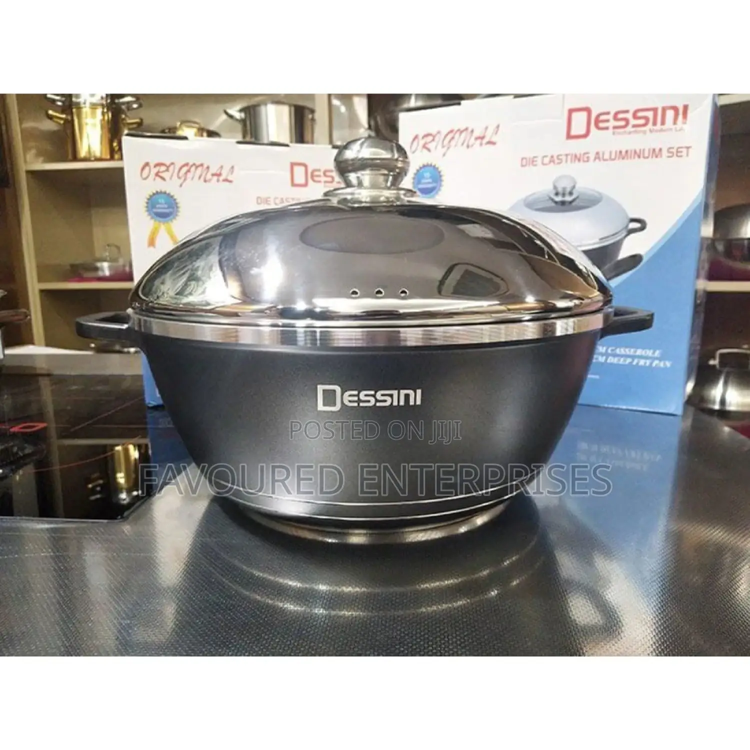 Dessini 10 PCS Non-Stick Cooking Serving Pots Pans.