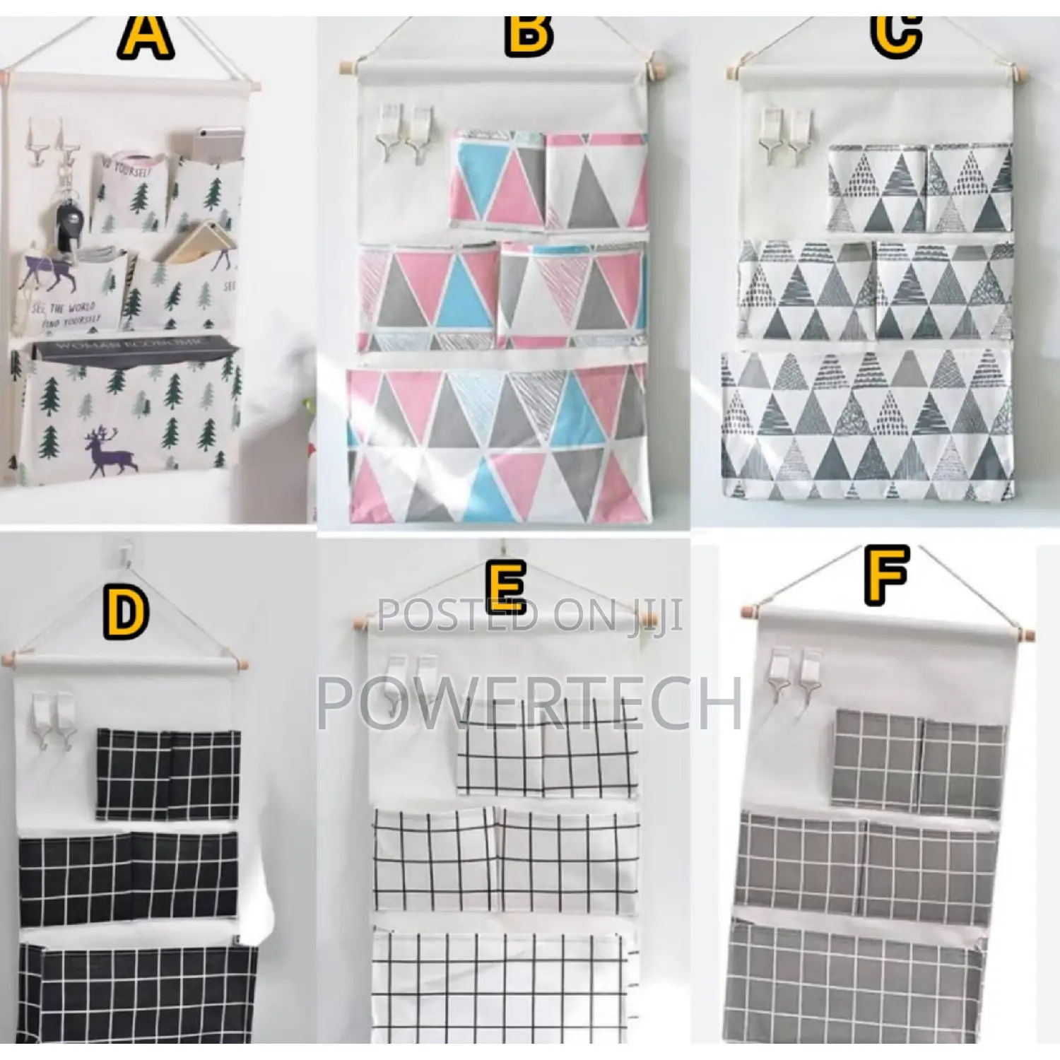 * Hanging Storage With 5 Pockets Wall Decor Closet*